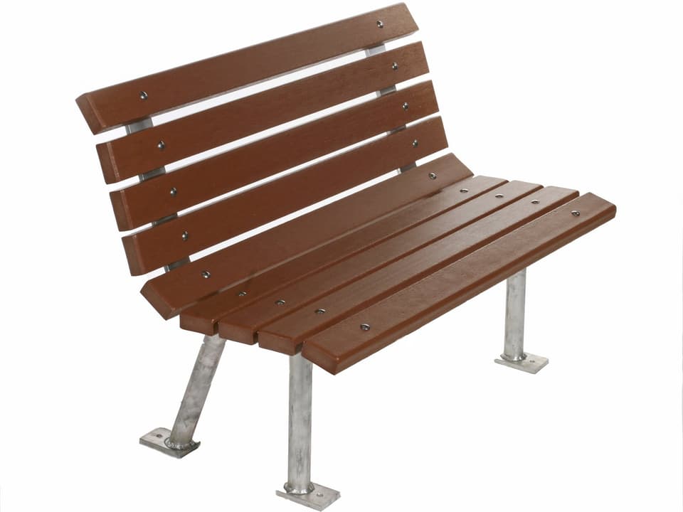 Saint Pete 4 ft Aluminum Patio Bench with Resinwood Slats