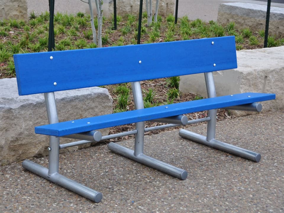 Madison 6 ft Portable Steel and Resinwood Bench