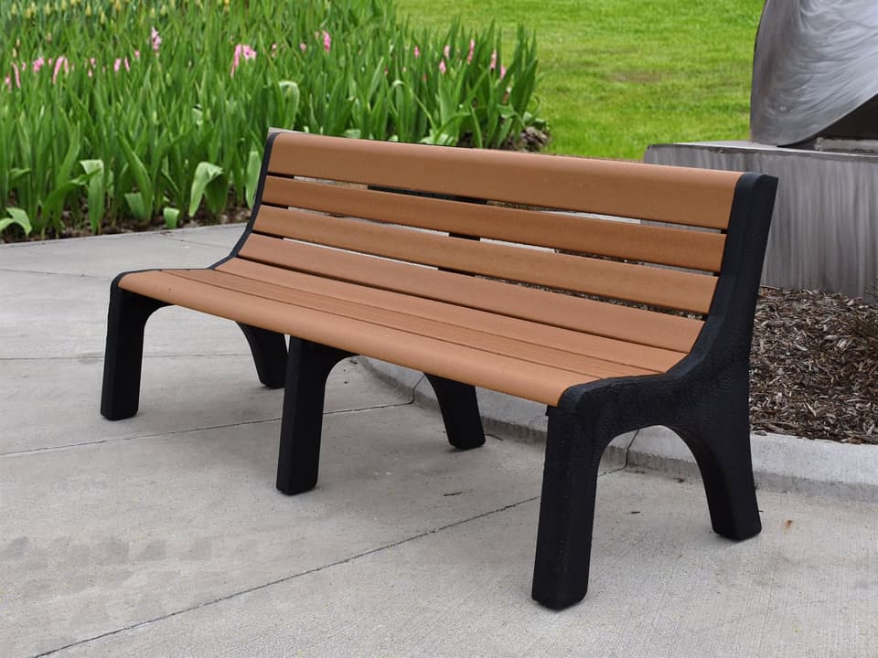 Newport 6-Foot Recycled Plastic Outdoor Bench
