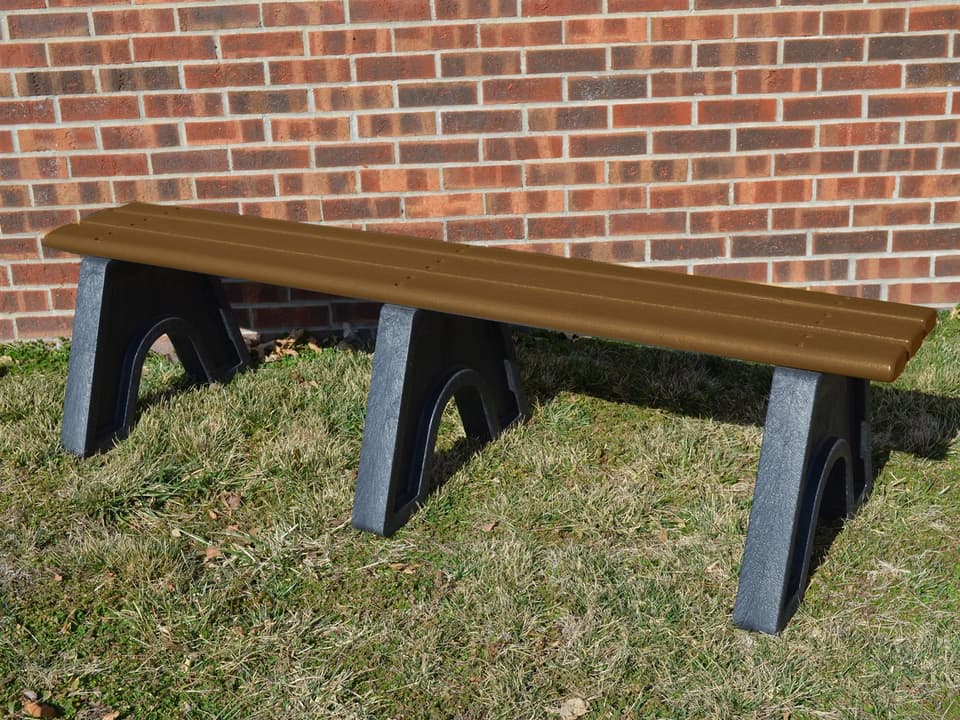 Sport 6-Foot Recycled Plastic Outdoor Backless Bench