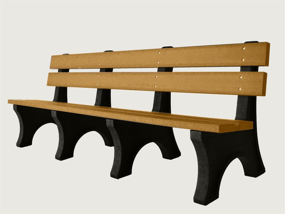 Colonial 8 Foot Recycled Plastic Outdoor Bench