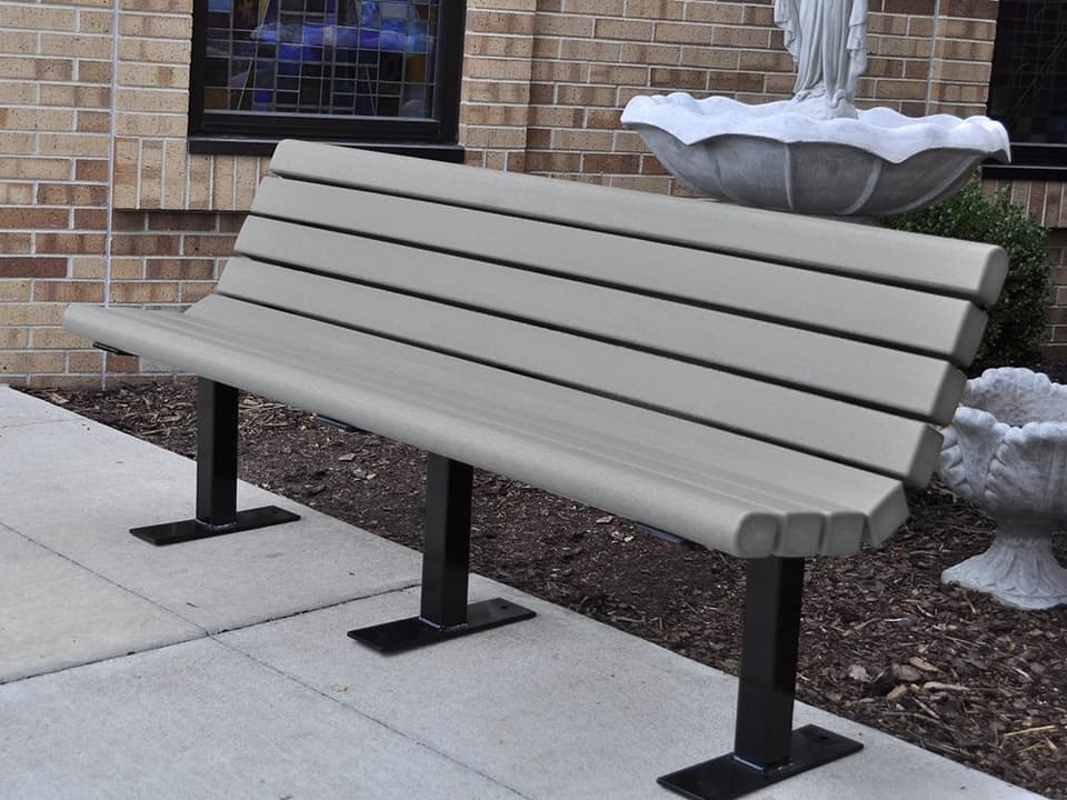 Jameson 8-Foot Patio Bench with Resinwood Slats