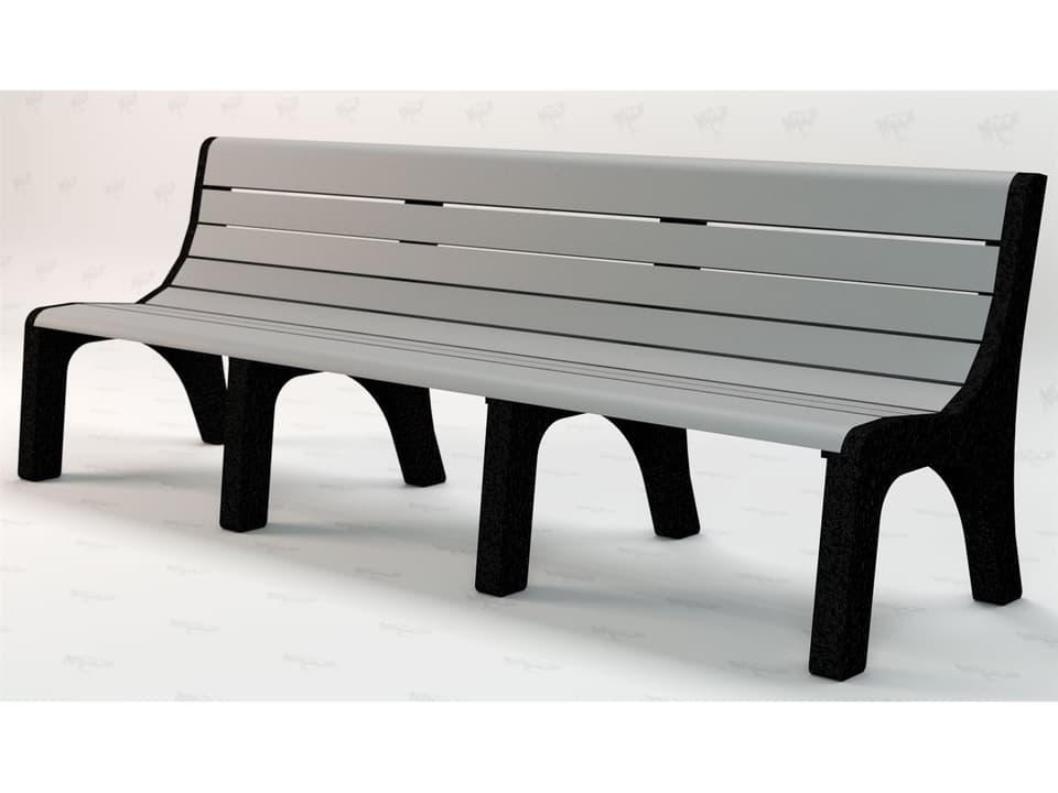 Newport 8-Foot Recycled Plastic Outdoor Bench