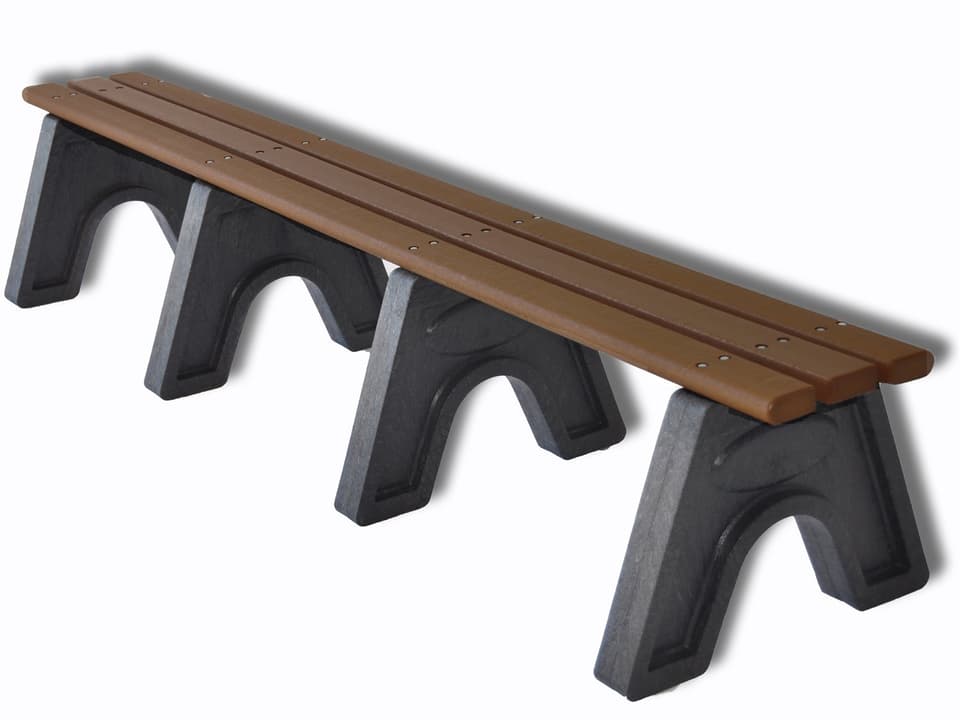 Sport 8-Foot Backless Outdoor Bench in Recycled Plastic