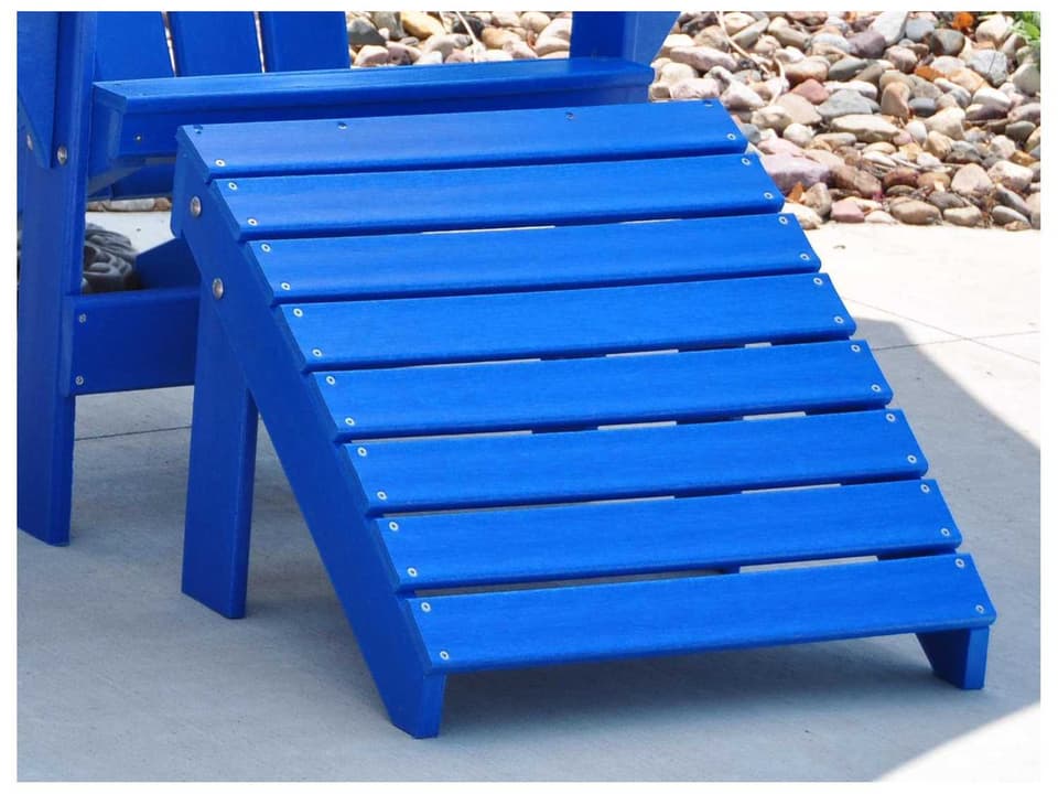 Traditional Adirondack Ottoman Recycled Plastic Outdoor Footrest