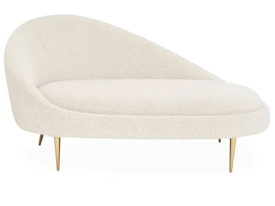 Ether White Upholstered Chaise
