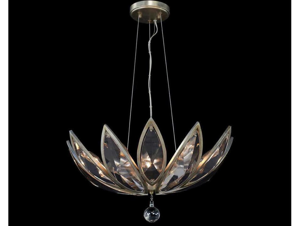 Petaline 6-Light Contemporary Pendant Light in Champagne Silver