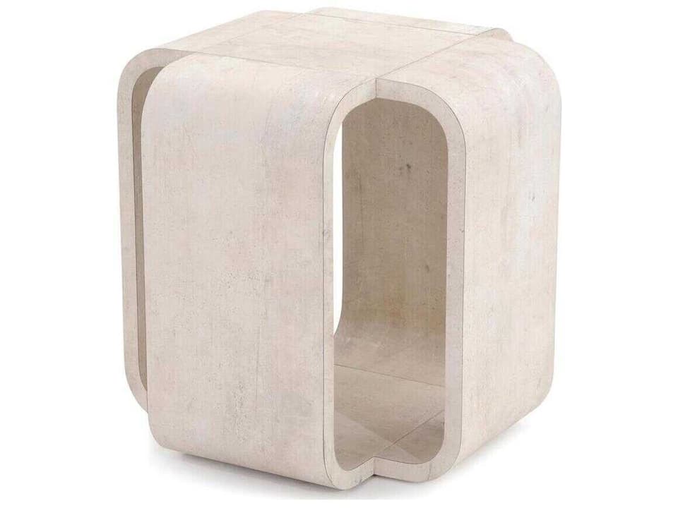 Chalonne Square End Table in Tiza Gesso Wood