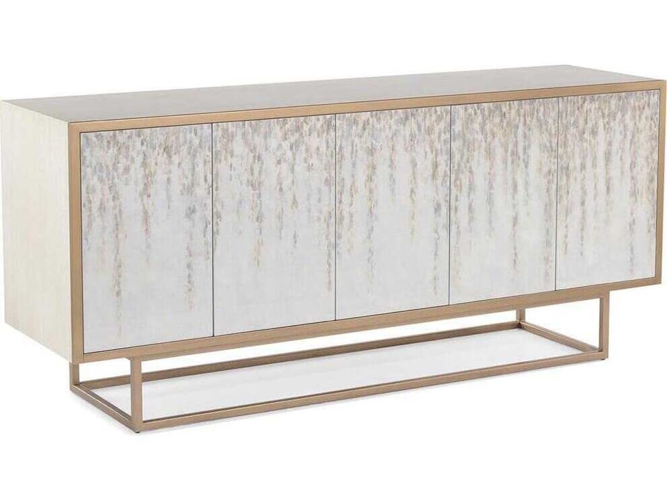 Ide Hill 5-Door Sideboard in Antique Beluga and Brushed Brass