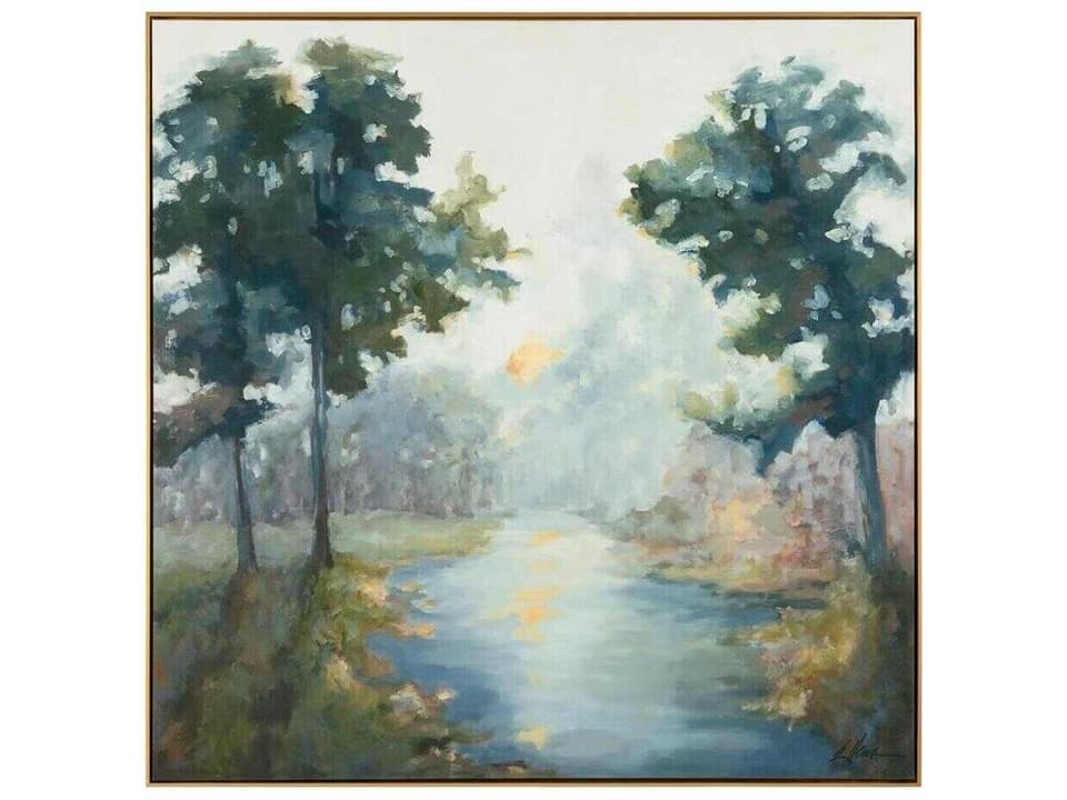 Jackie Ellens' Solitary Retreat Canvas Wall Art with Gold Frame