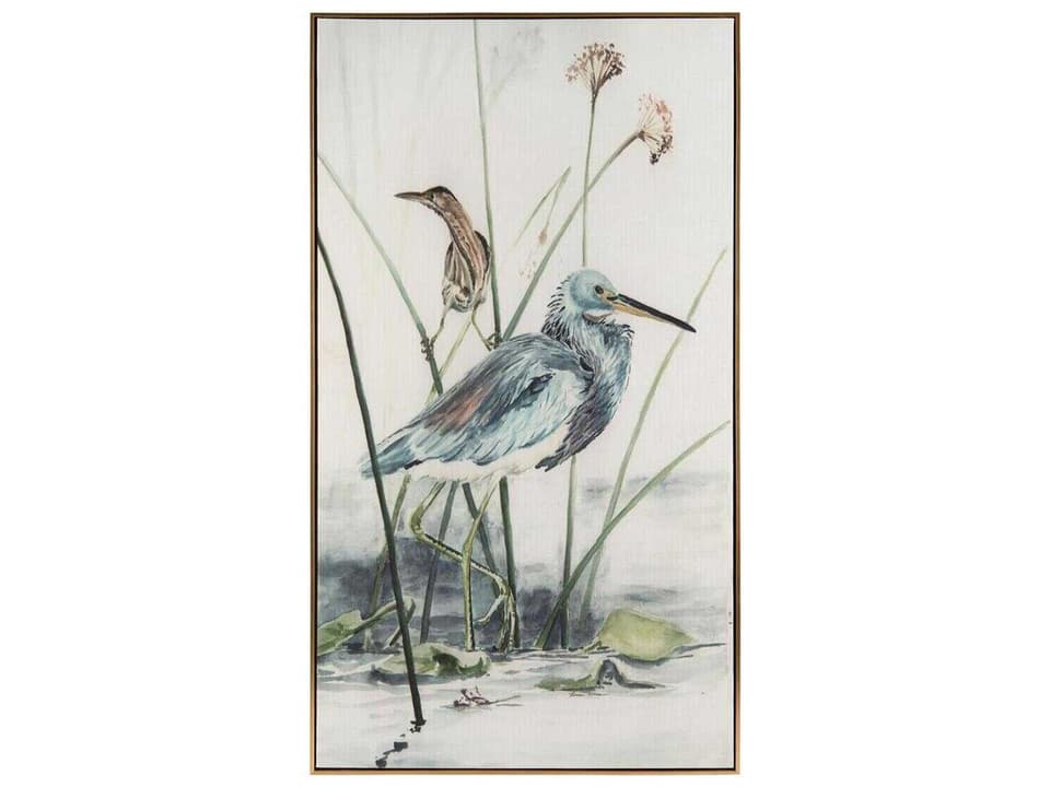 Annie Moran's Sanctuary-I Linen Fabric Wall Art with Gold Frame