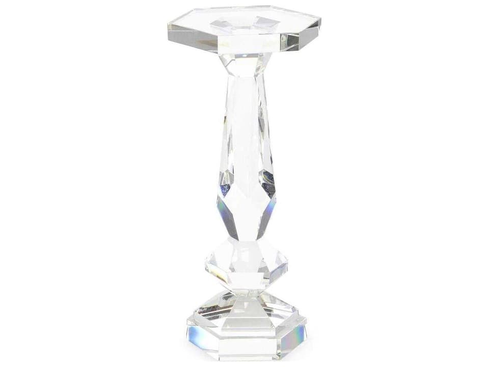 Mark McDowell Hexagon Acrylic Cut Crystal End Table