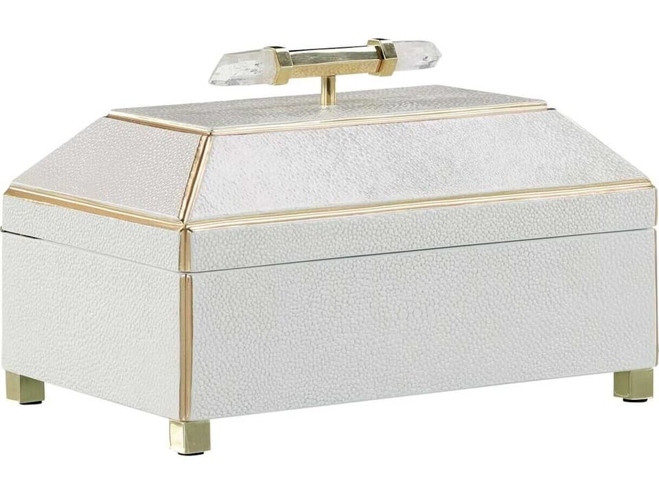 Versailles Decorative Box with Crystal and Brass Accents