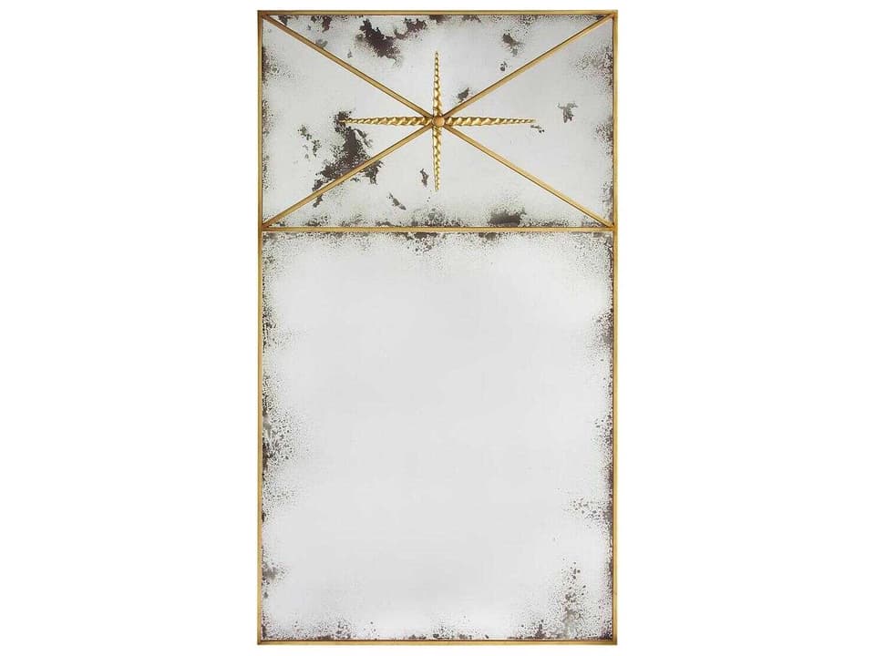 Janeiro Rectangular Wall Mirror in Gilded Gold