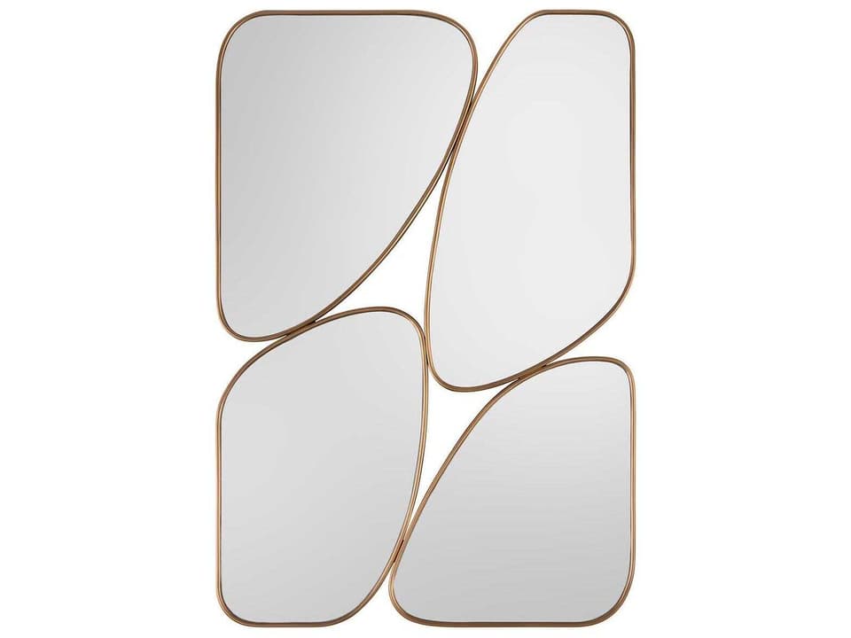 Quadrant Wall Mirror in Aztec Gold Finish