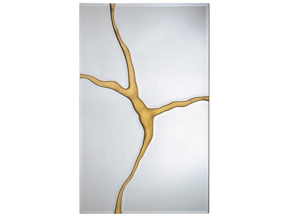 Revne Modern Beveled Mirror with Exotic Gold Finish