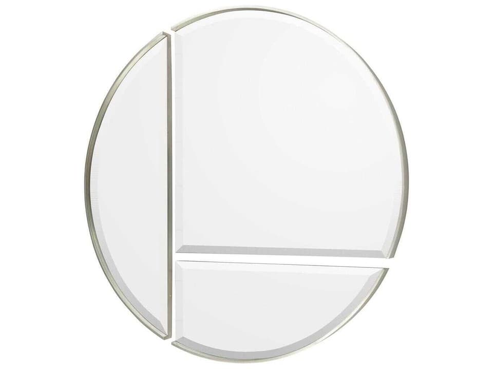 Gimonnet Round Wall Mirror Pewter Silver Finish