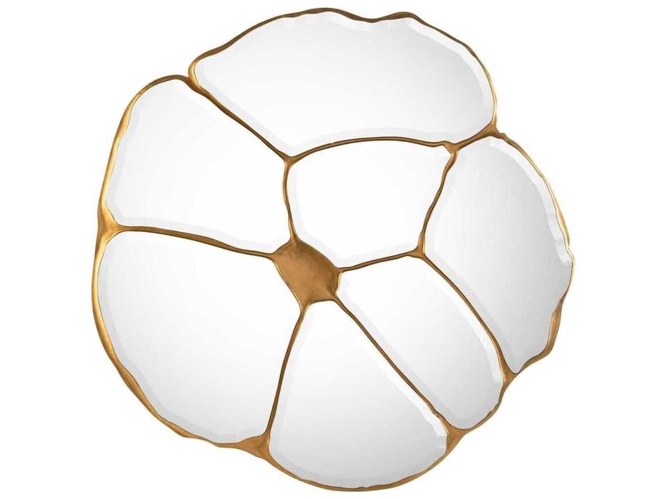Gilded Shards Wall Mirror with Gold Coast Finish