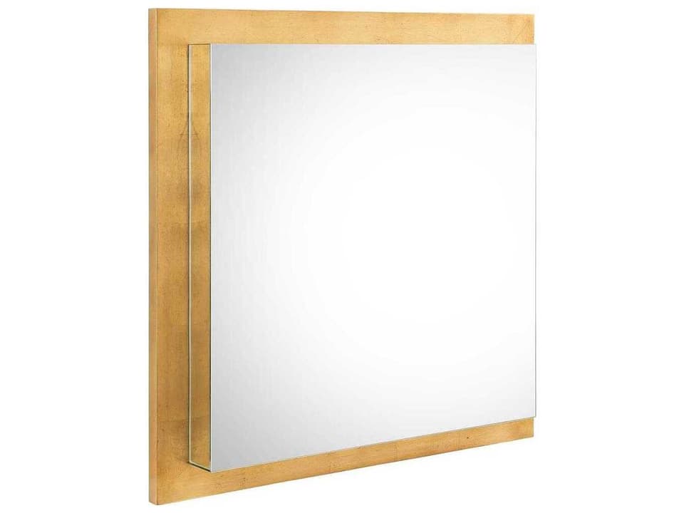 Tile Gold Square Wall Mirror