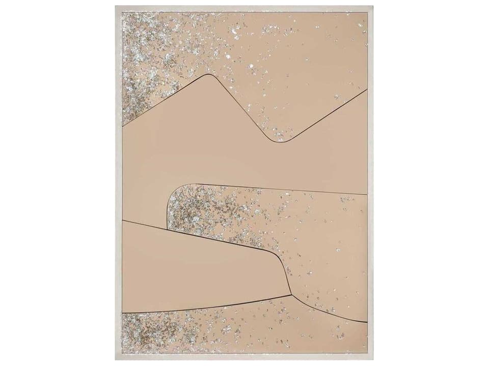 Bansa Rectangular Wall Mirror with Crushed Glass Accents