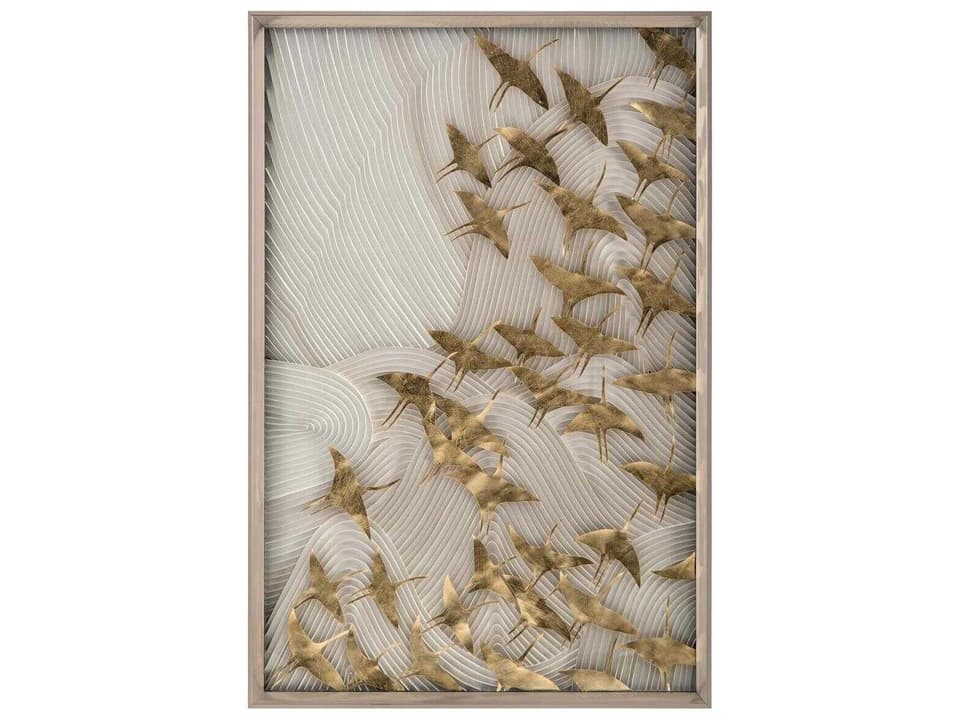 Wall Art Robat's Birds in Flight with Metallic Frame