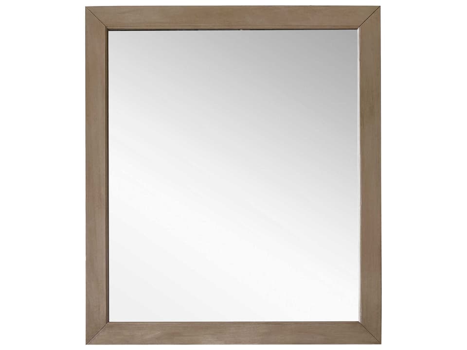 Chicago 48-Inch Whitewashed Walnut Framed Bathroom Mirror