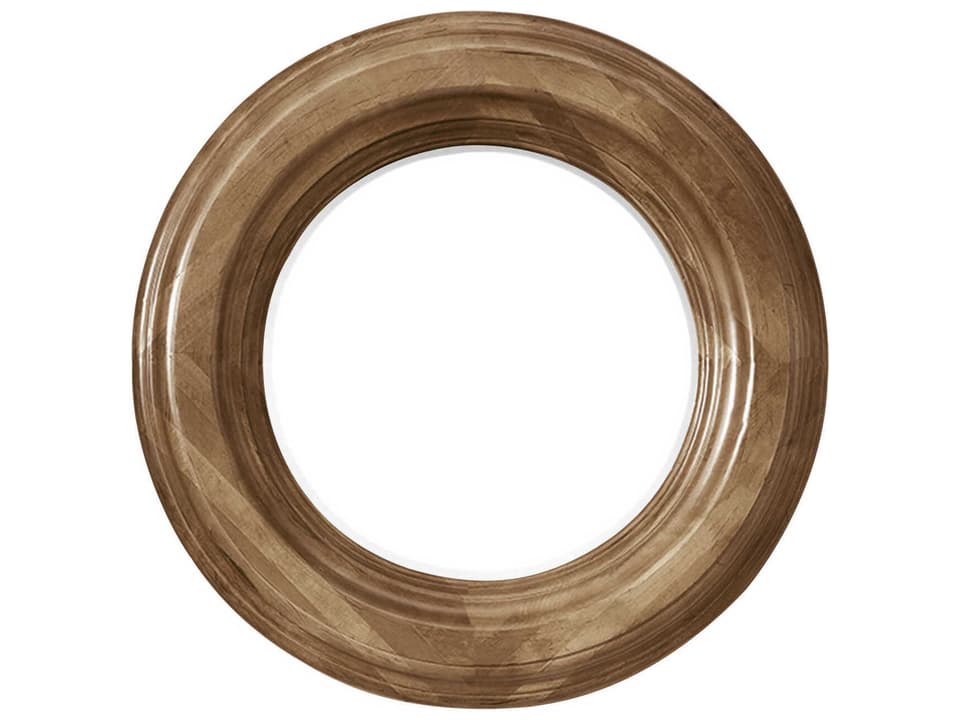 Vanities Malibu Round Wall Mirror in Honey Alder