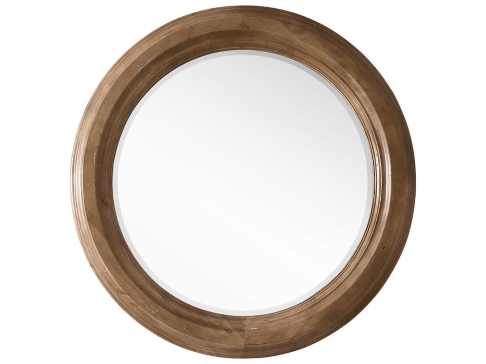 Malibu 40-Inch Square Framed Wall Mirror in Honey Alder