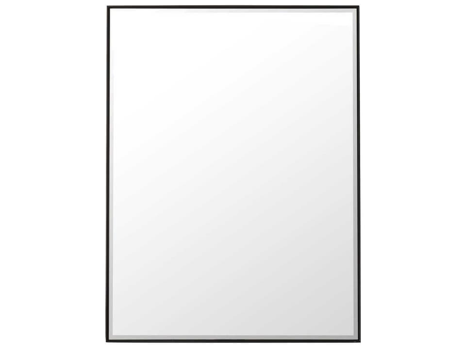 Rohe 30-Inch Rectangular Wall Mirror in Matte Black