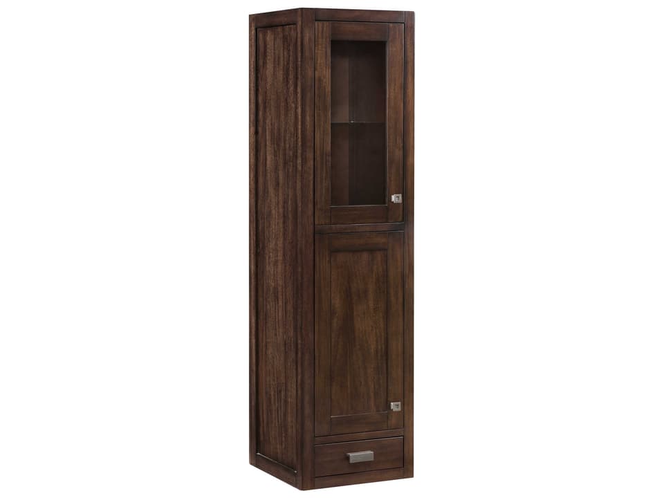 Addison Mid-Century Acacia Accent Chest with Burnished Nickel Hardware