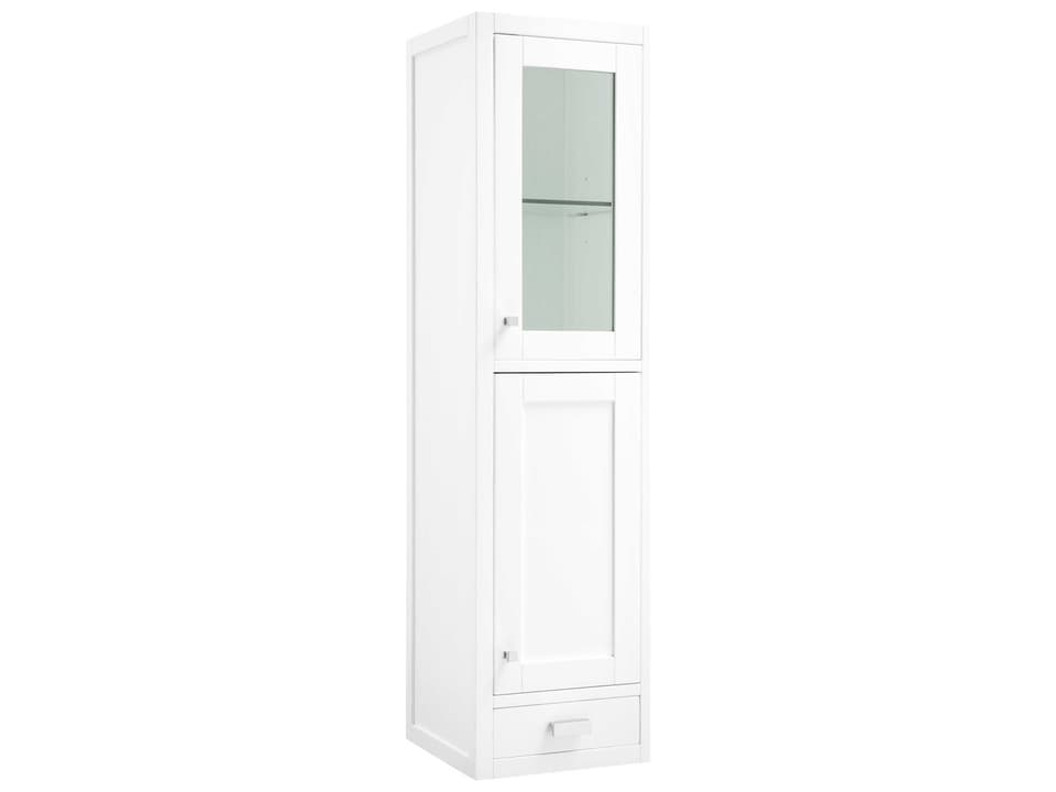 Addison White Solid Wood Accent Chest with Polished Chrome Hardware