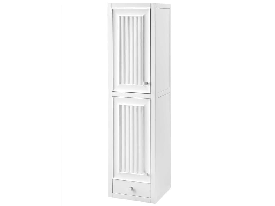 Athens White Solid Wood Tall Accent Chest