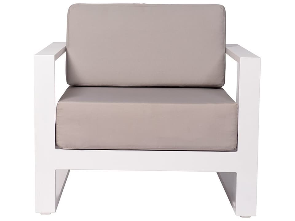Aruba Aluminum Lounge Chair in Cast Silver
