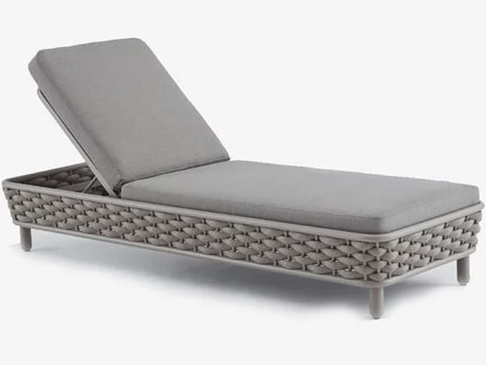 Palma Aluminum Chaise Lounge with Marine Grade Rope