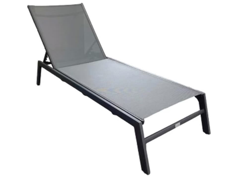 Paraiso Sling Aluminum Chaise Lounge in Charcoal