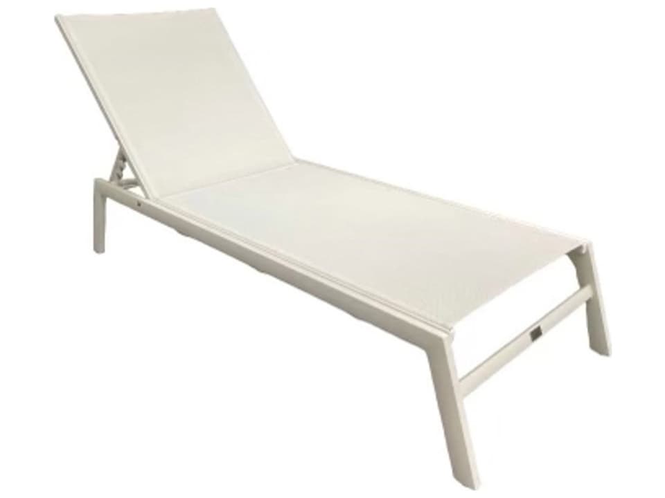 Paraiso Sling Aluminum Chaise Lounge in White