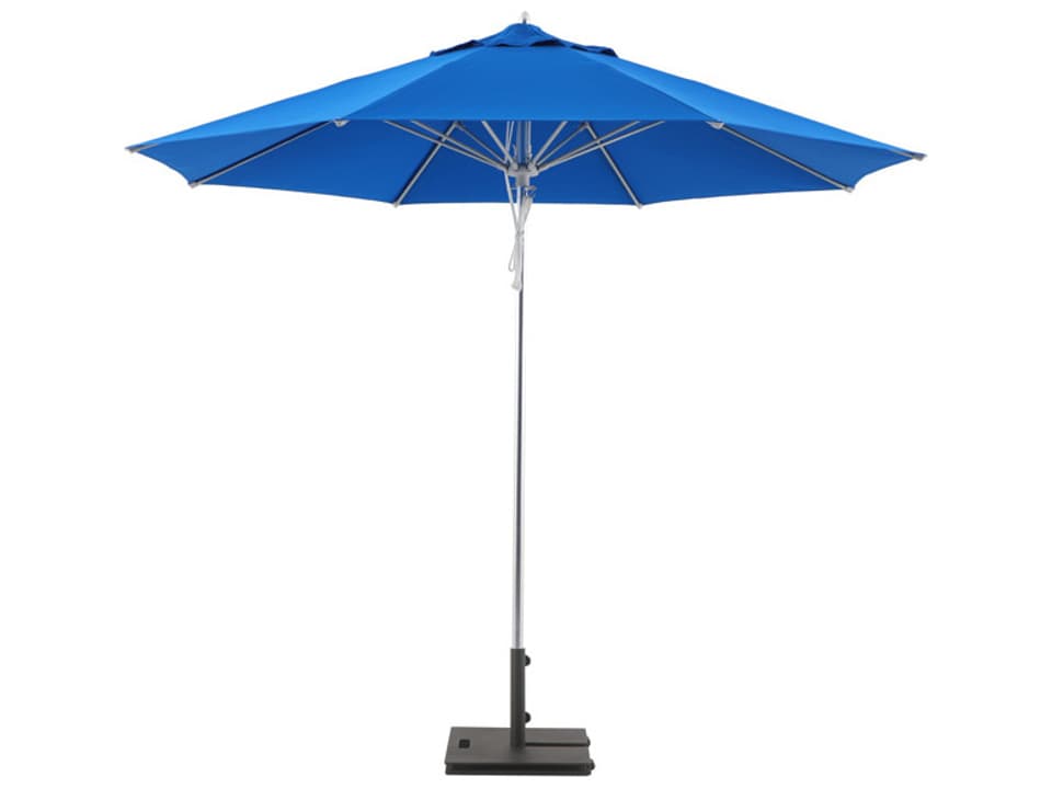 Stratus Fiberglass 9 Foot Round Market Umbrella with Auto Tilt