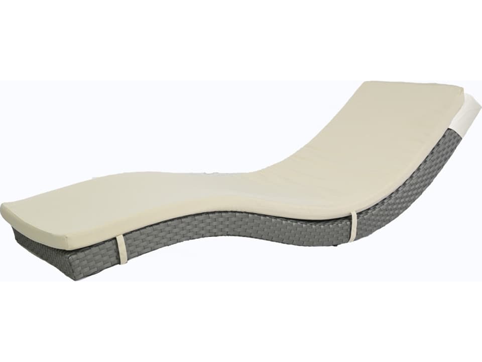 Wave Wicker Gray Chaise Lounge
