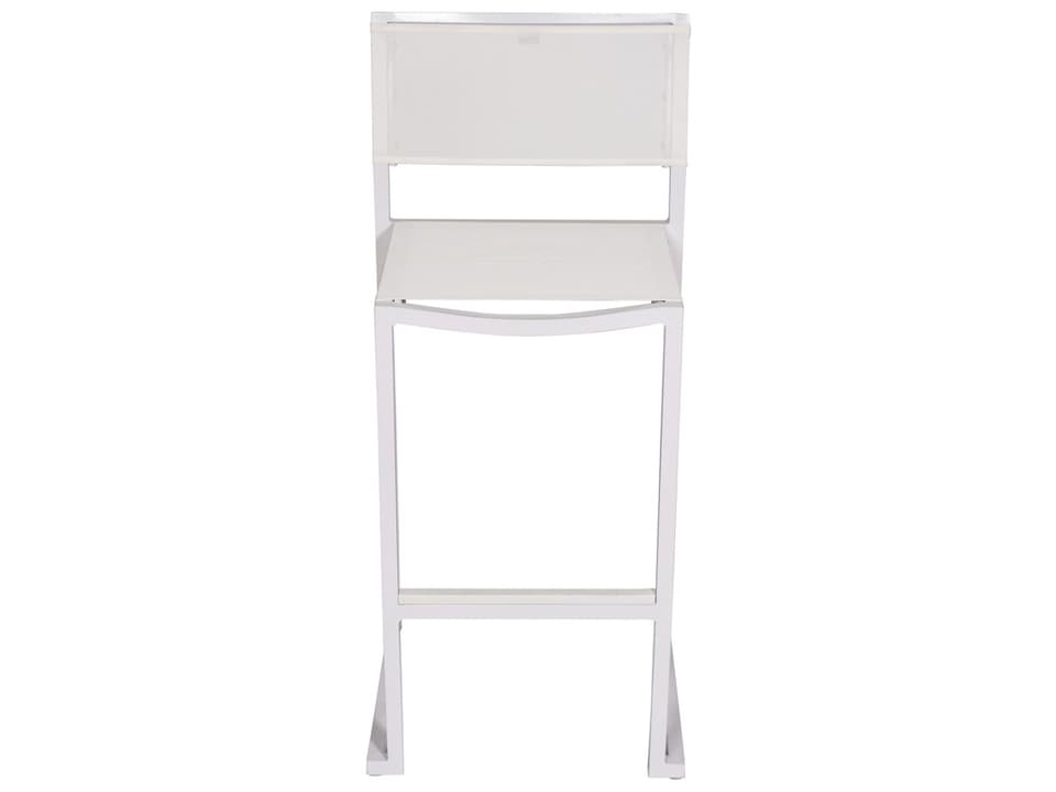 Aruba Sling Aluminum Bar Stool in White