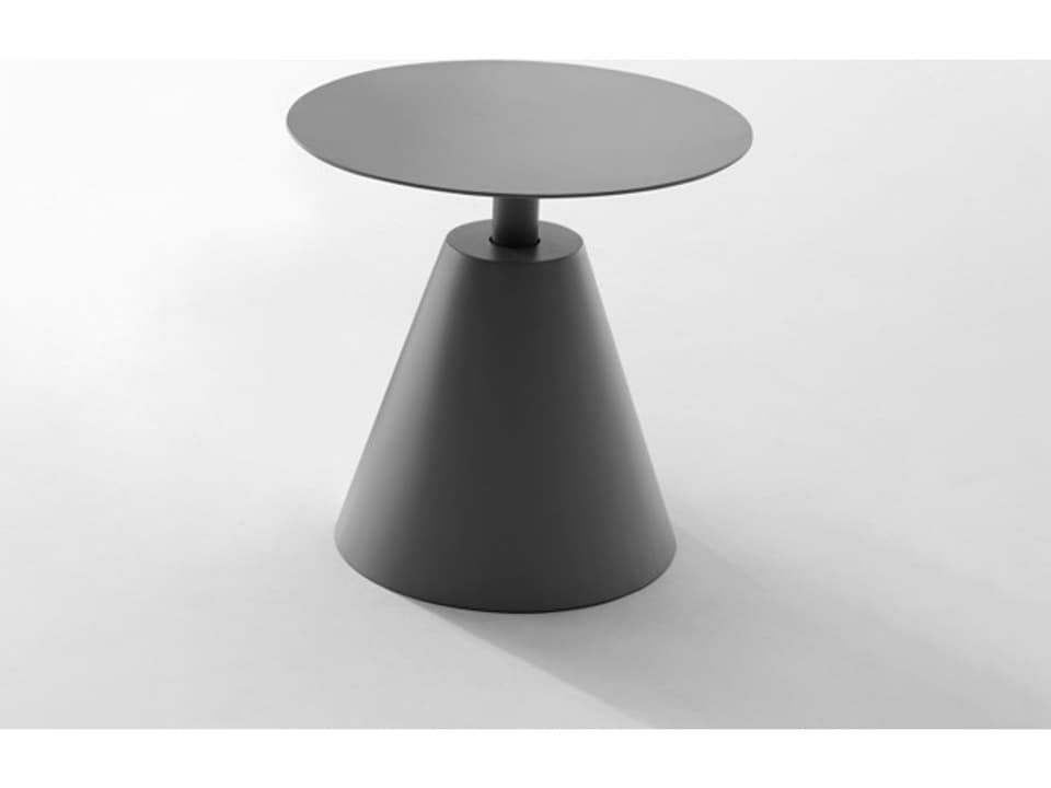Alia Aluminum Charcoal Round End Table