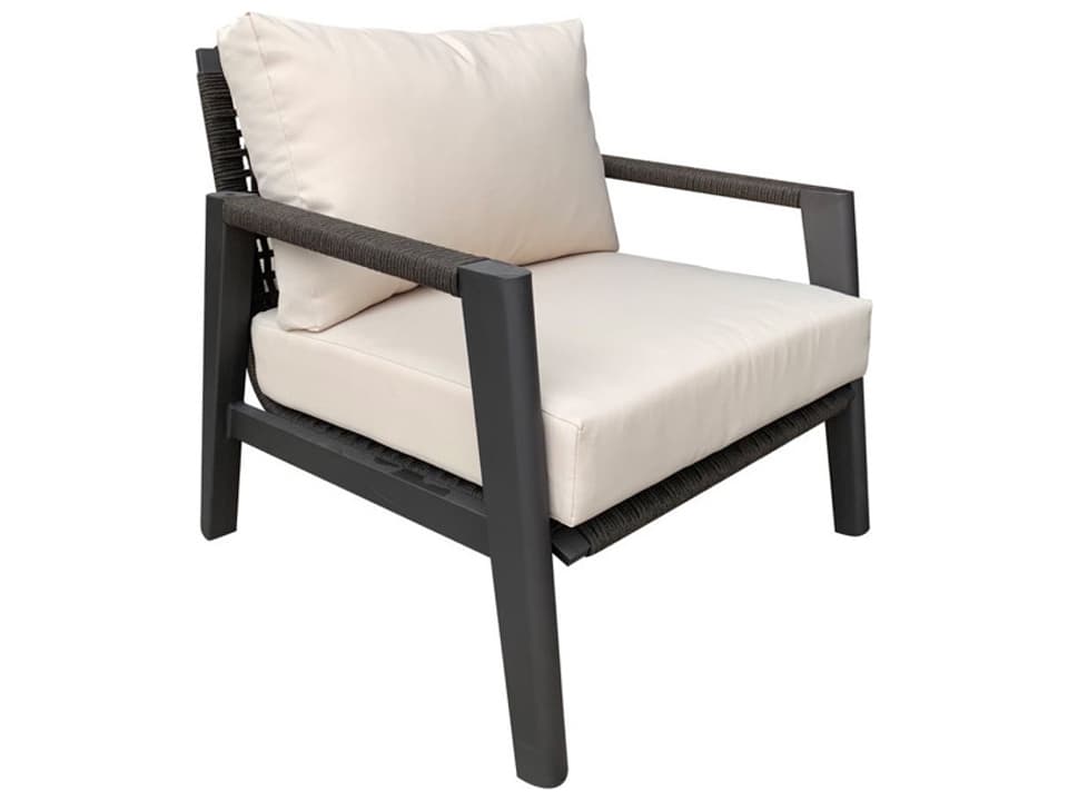 Caicos Cushion Aluminum Lounge Chair in Bronze