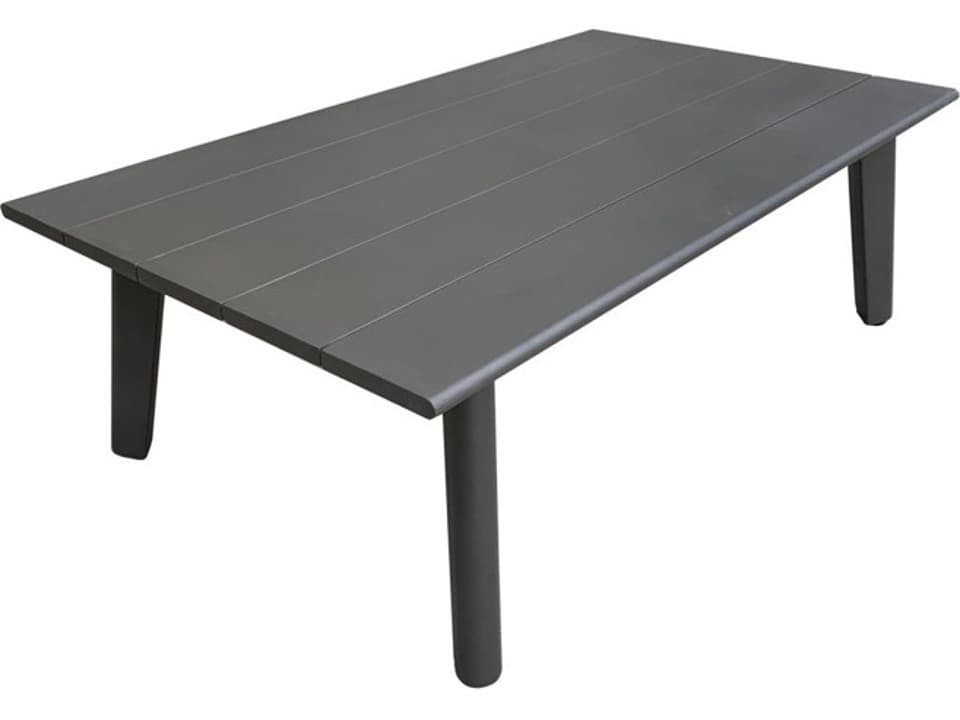 Caicos Rectangular Aluminum Coffee Table in Bronze