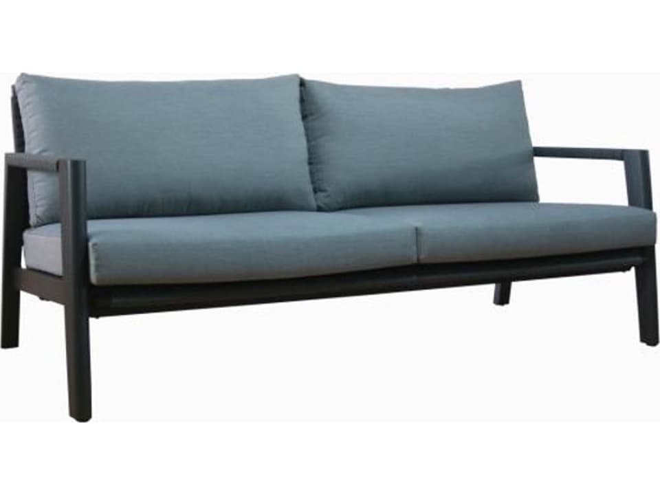 Caicos Cushion Aluminum Charcoal Loveseat