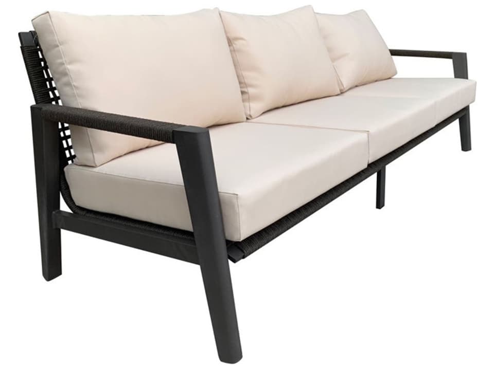 Caicos Cushion Aluminum Sofa in Bronze