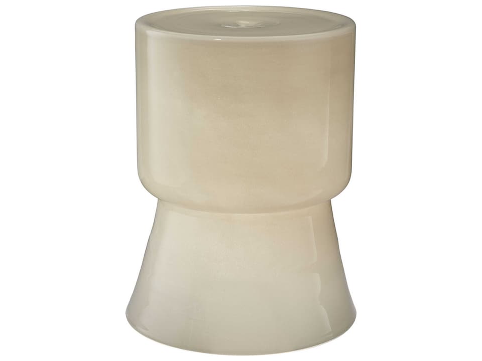 Huntington Cream Glass Accent Stool