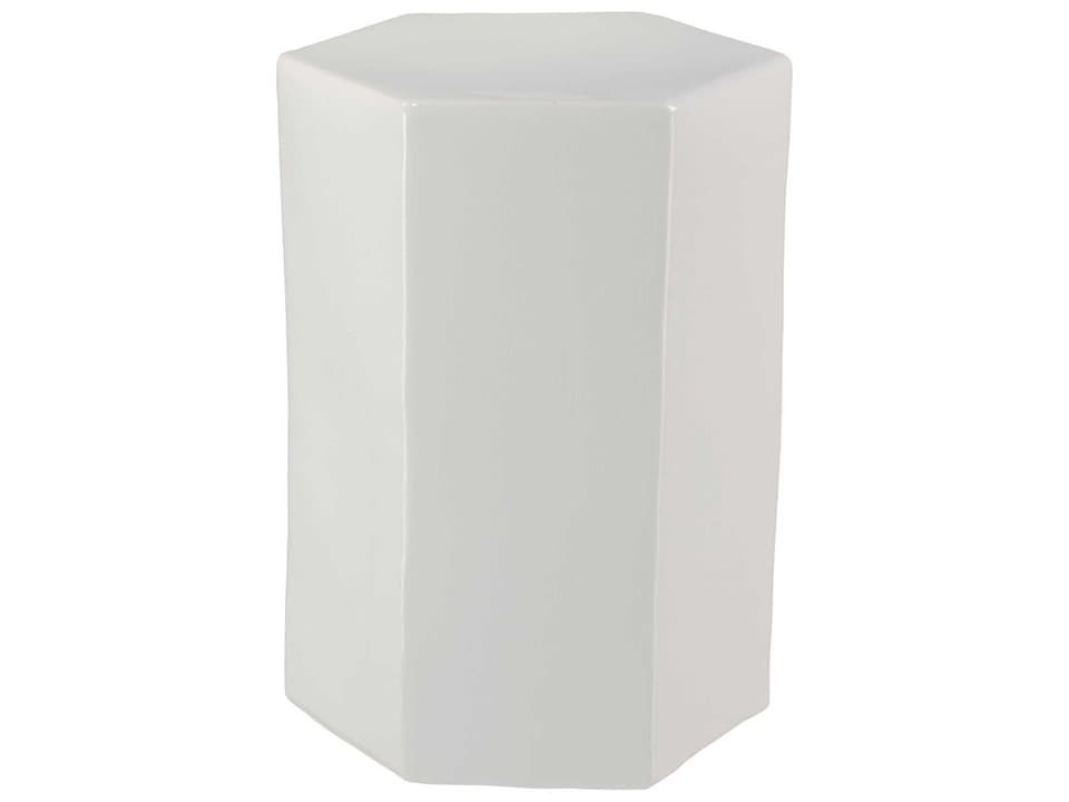 Porto Small White Ceramic Side Table