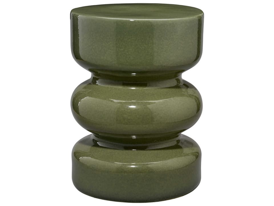 Saguaro Reactive Green Glaze Accent Stool