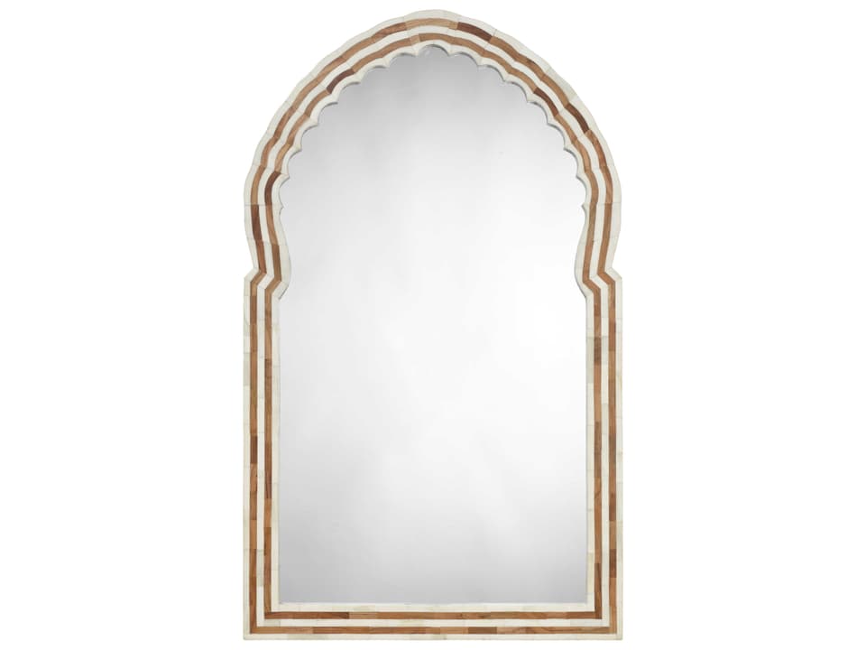 Bardot Natural Bone Rectangular Wall Mirror