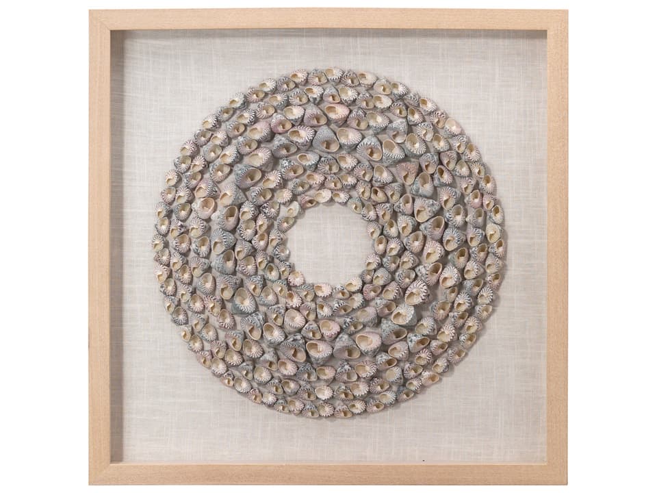 Bora Bora Framed Wall Art Taupe Snail Shell