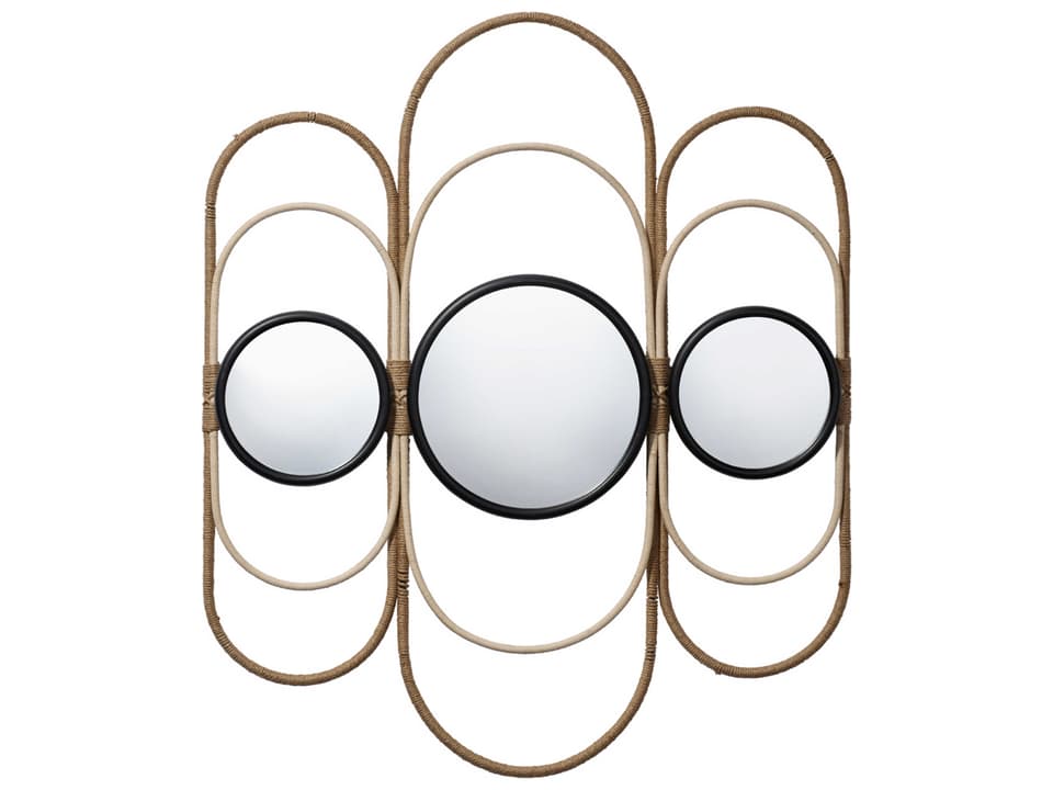 Milo Natural Jute Rope Metal Abstract Wall Mirror